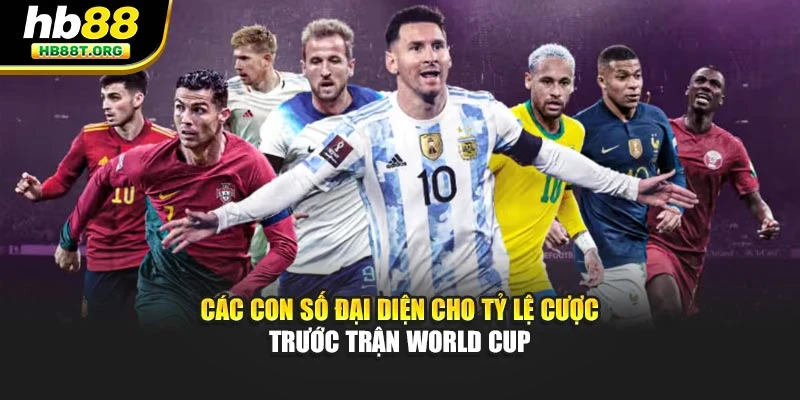 Các con số đại diện cho tỷ lệ cược trước trận World Cup